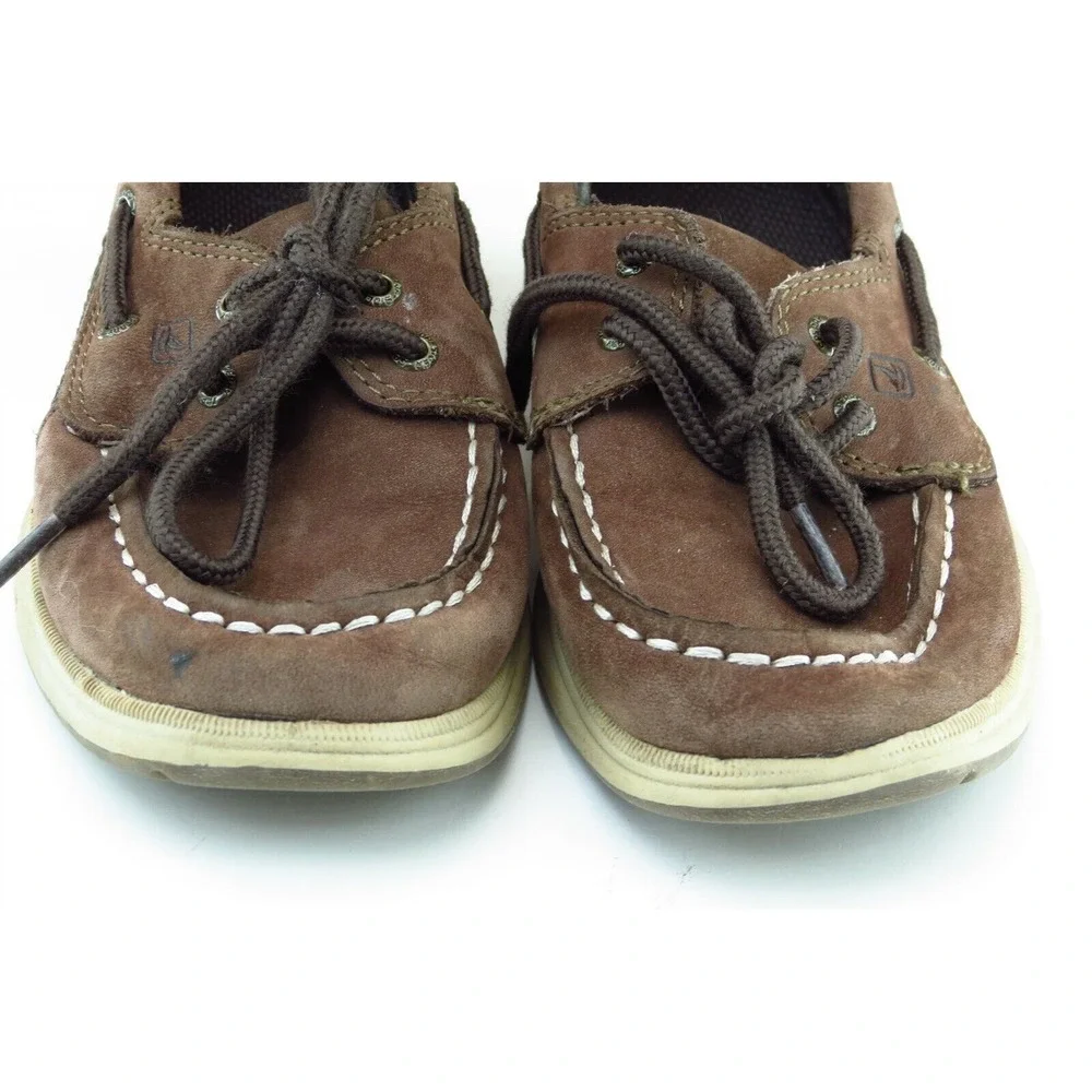 Sperry Top-Sider Toddler Boys 11‎ Medium Brown Boat Shoe Leather Interpid